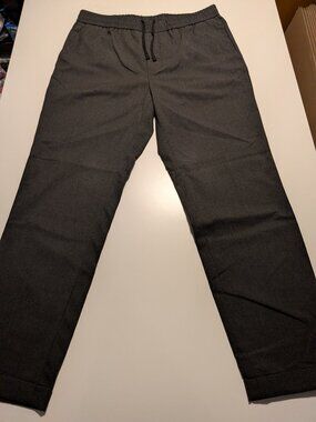 H&M Slim Fit Drawstring Pants Gray Elastic Waist Men’s Size M NWT